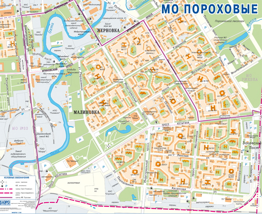 Карта округа - Муниципальный округ Пороховые